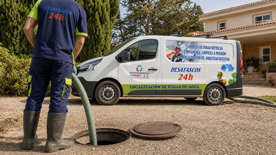 Extracción de aguas residuales en Jerez con camión especializado